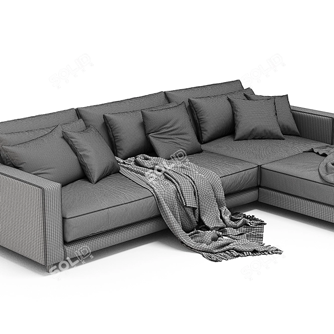 Modular Malibu Sofa 2017 Renewed 3D model image 5