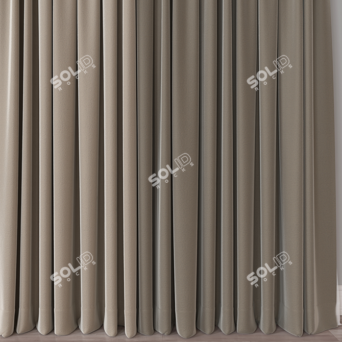 Dual Render Curtain Model: 81202 Polys, 84321 Verts 3D model image 2