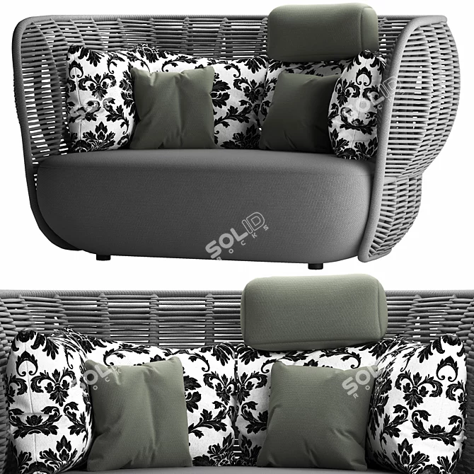 Luxury BAY Sofa Set 3D model image 1