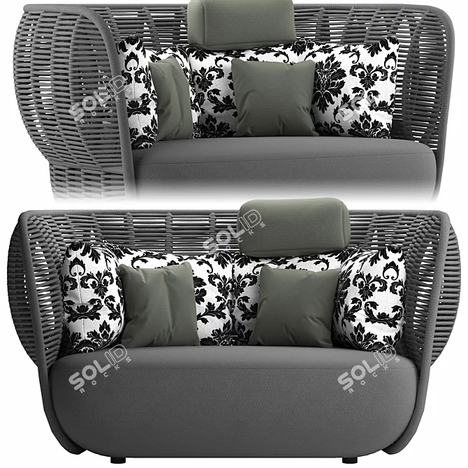 Luxury BAY Sofa Set 3D model image 3