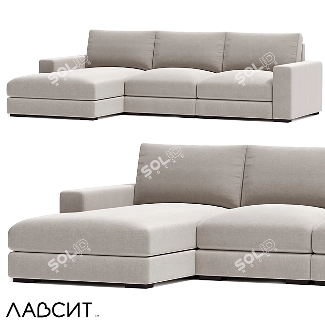Modern Corner Sofa: Parker 3D model image 1