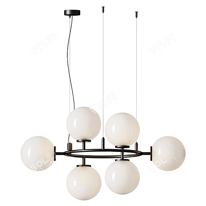 Elegant Branc Pendant Lamp 3D model image 1