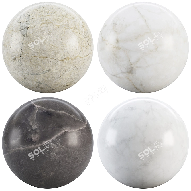 Luxury Marble Texture Collection 3D model image 1