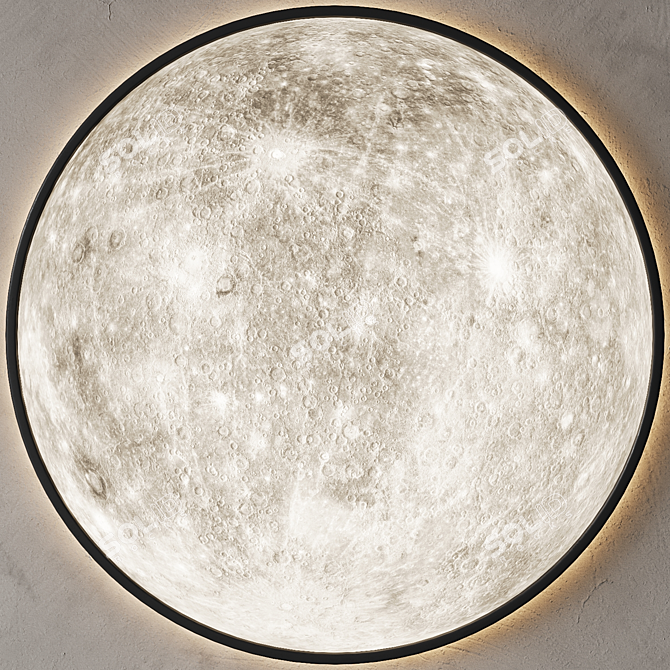 Dual-Sided Moon Lamp 3D model image 2