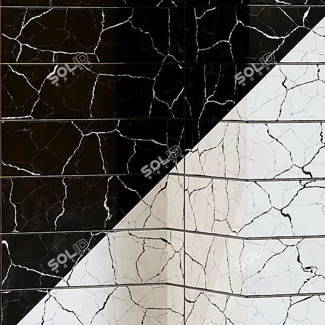 Marble PBR Wall Tile Set 3D model image 6