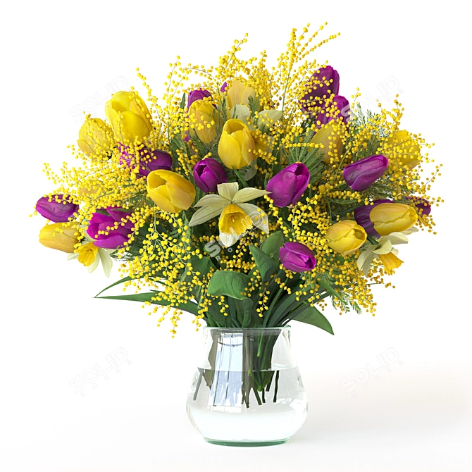 Spring Bouquet Collection 3D Model 3D model image 3