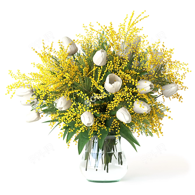 Spring Bouquet Collection 3D Model 3D model image 4