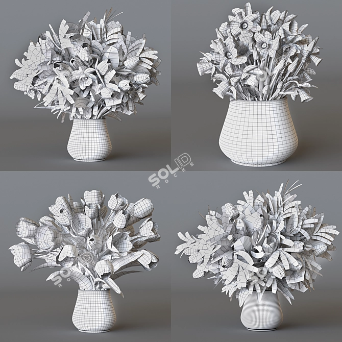 Spring Bouquet Collection 3D Model 3D model image 7