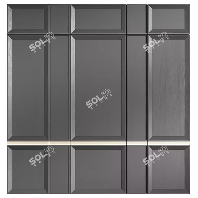 Classic Brass Wall Panels 3D model image 2