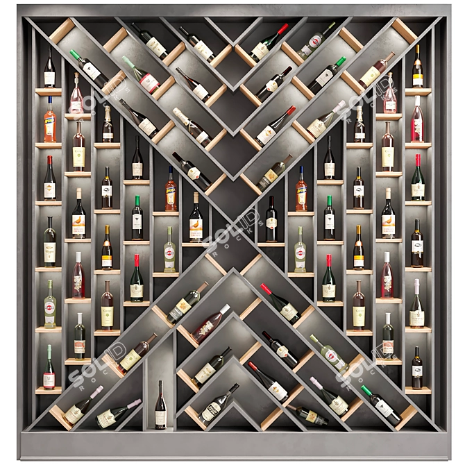 Wine Display Rack 3D Models 3D model image 1