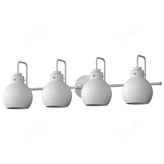 Elegant Dimmable Vanity Light 3D model image 2