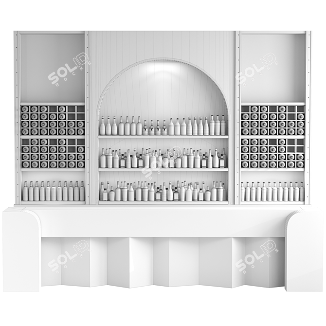 Hotel Bar Counter Models Collection 3D model image 2