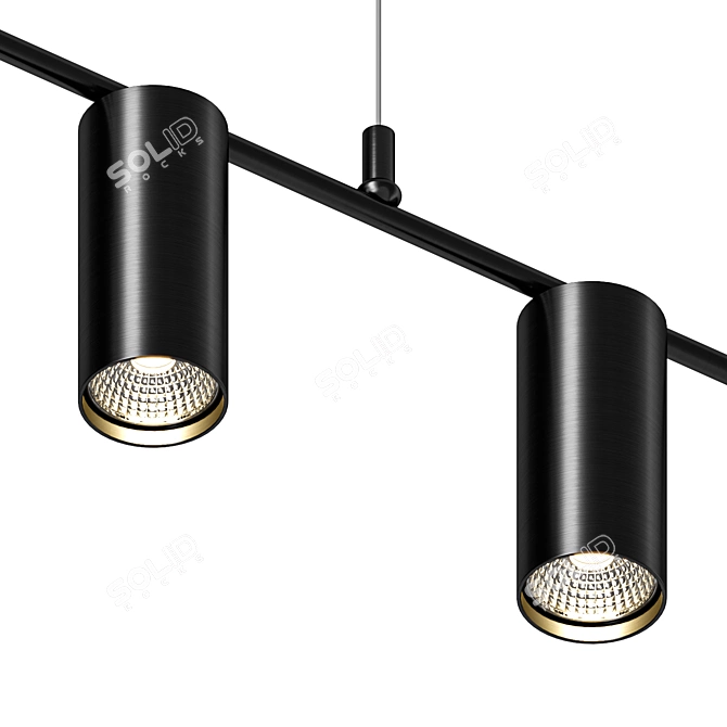 Modern 3D Park Bench Model 3D model image 2