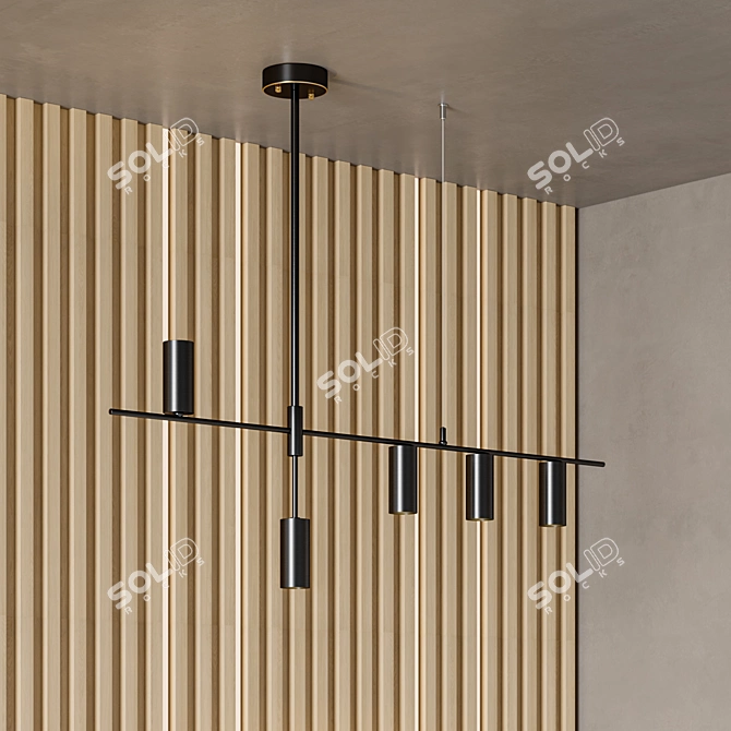 Modern 3D Park Bench Model 3D model image 3