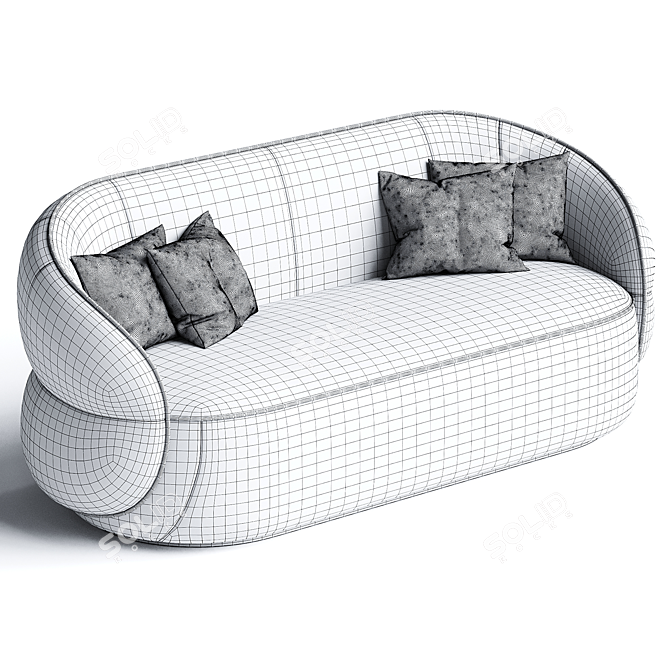 Modern Italian Clip Sofa Furniture 3D model image 4