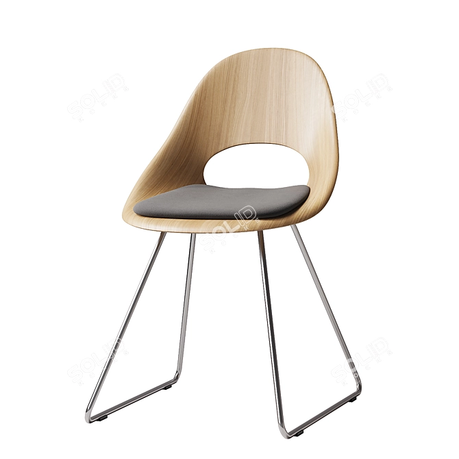 Sleek Minilux Chair 3D Model 3D model image 1