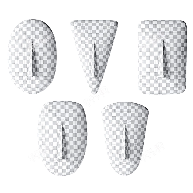 Modern Geometric Wall Art Set 3D model image 7