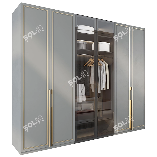 Modern Wardrobe 3D Model 2013 3D model image 2