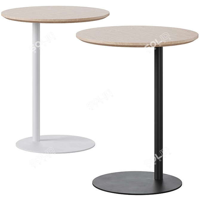 Minimalist Nordic Pillar Side Table 3D model image 1