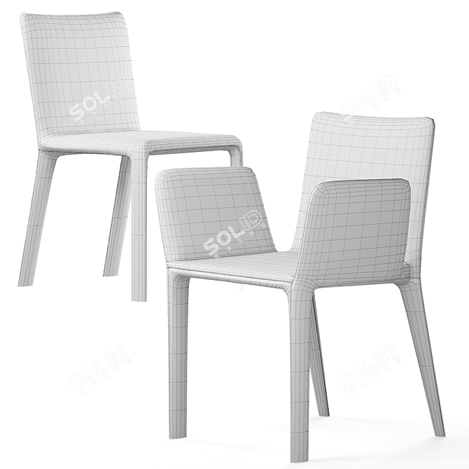 Modern Minimalist JOKO Kristalia Chair 3D model image 4