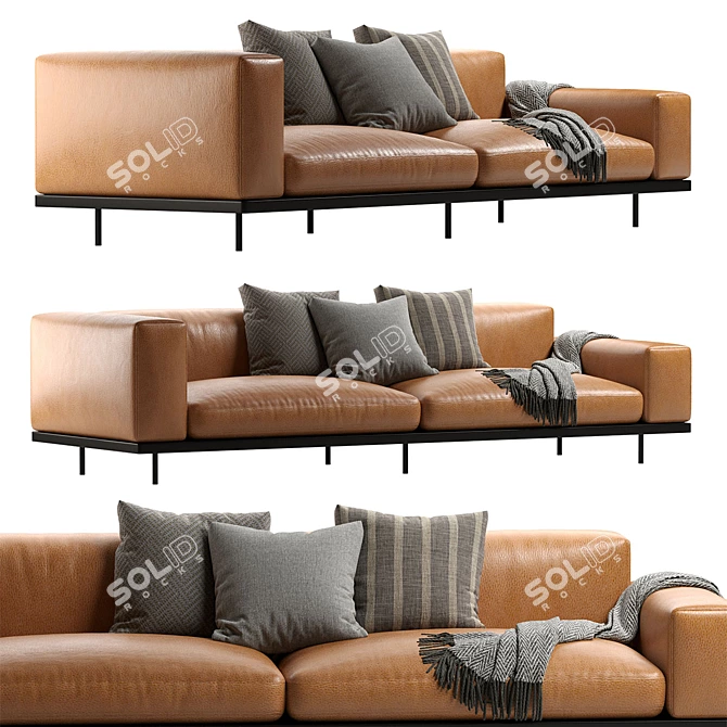 Modern Arflex Naviglio Sofa 3D 3D model image 2