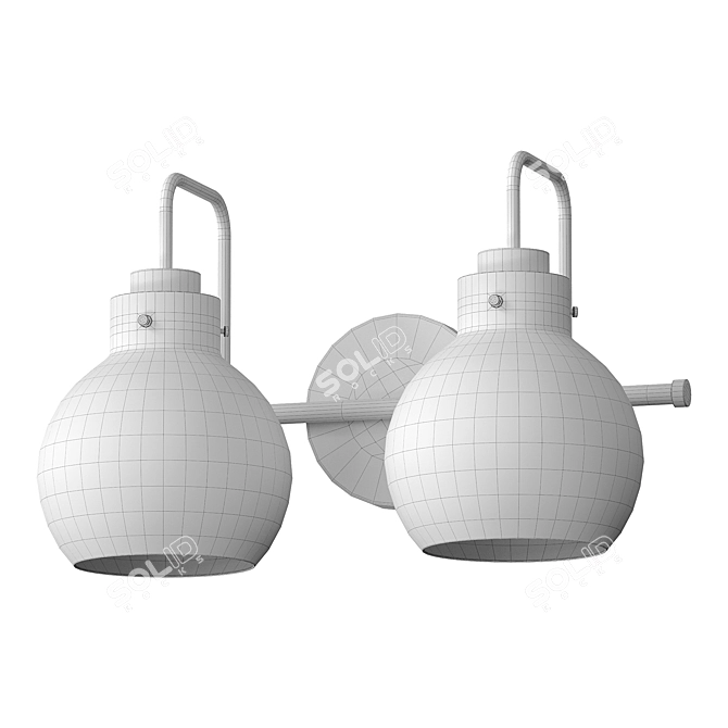 Elegant Dimmable Vanity Light 3D model image 2