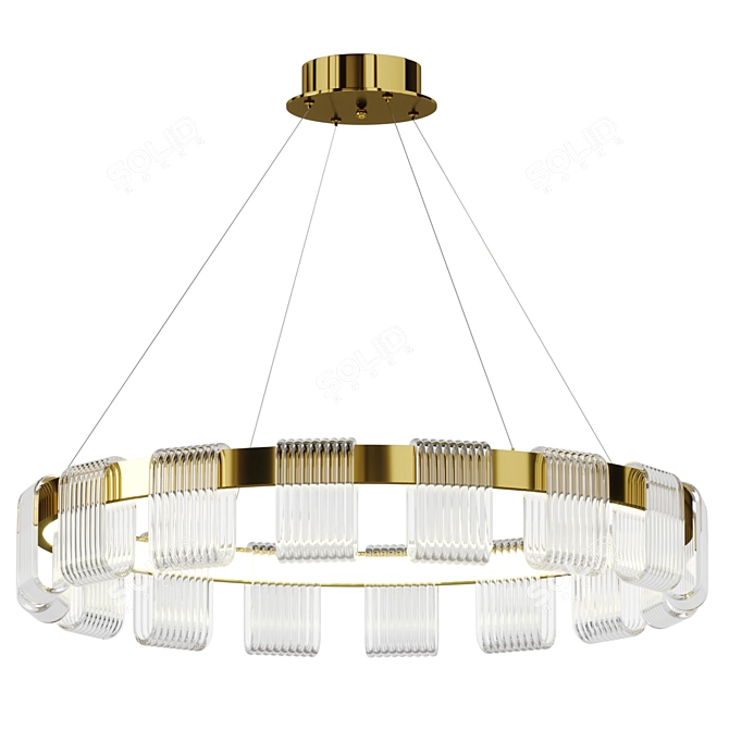 Saturno LED Chandelier: Modern Elegance 3D model image 1