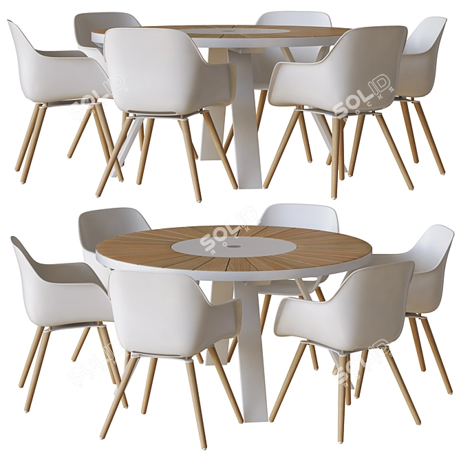 Extremis Captain's Chair & Pantagruel Table 3D model image 1