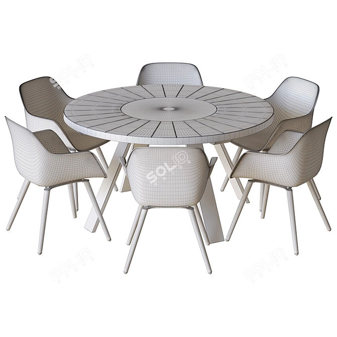 Extremis Captain's Chair & Pantagruel Table 3D model image 4