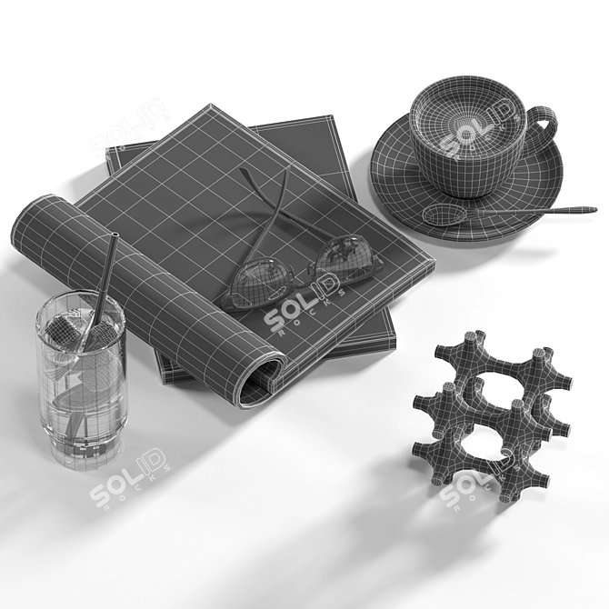 Elegant Decor Set 3D Model 3D model image 3