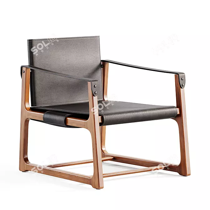 Sleek NORDEN Armchair Model 3D model image 2