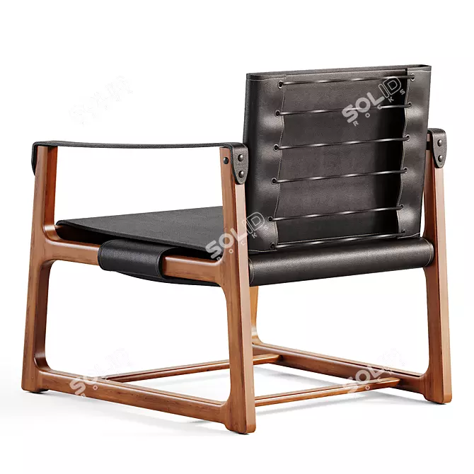 Sleek NORDEN Armchair Model 3D model image 4