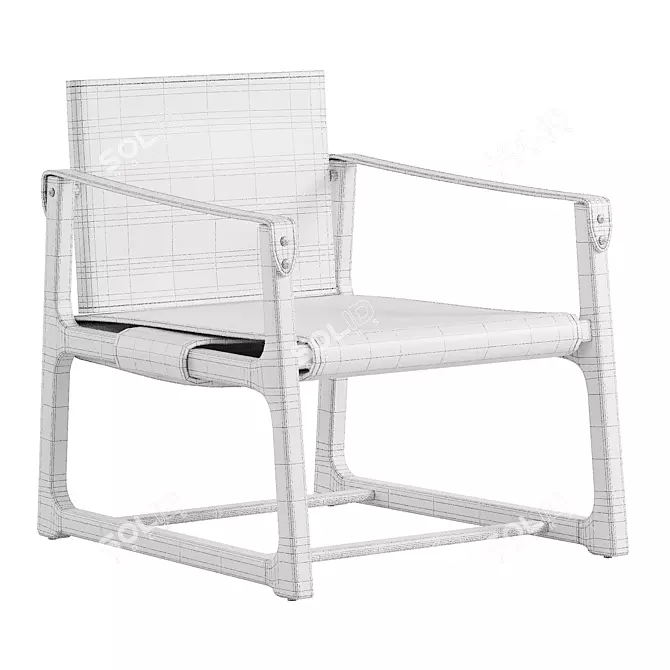 Sleek NORDEN Armchair Model 3D model image 5