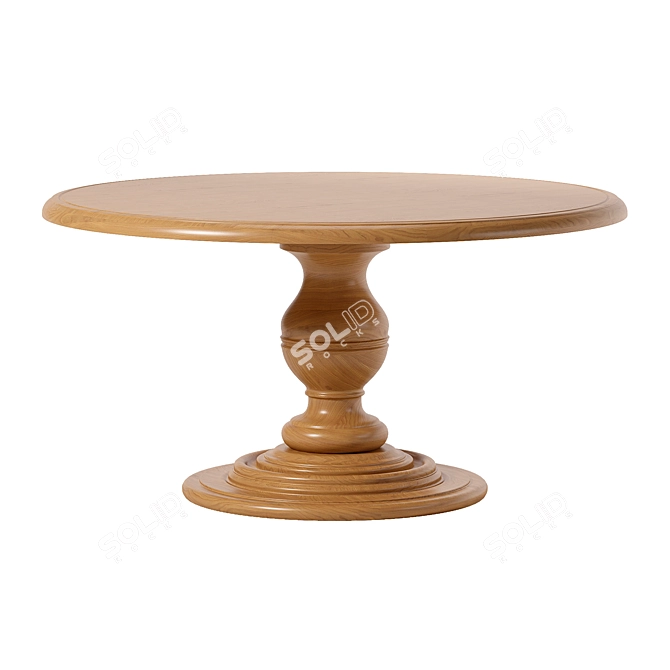 Sleek Asolo Dining Table 3D model image 1