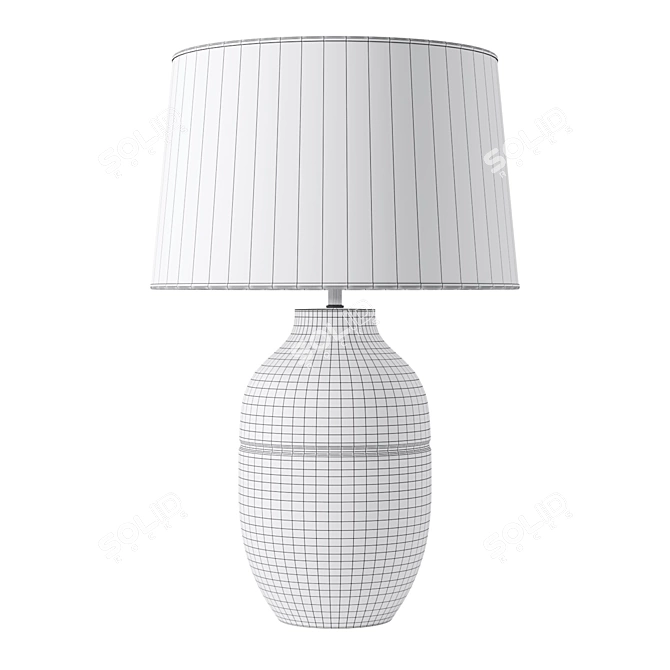 Ethnic Motif Ceramic Table Lamp 3D model image 3