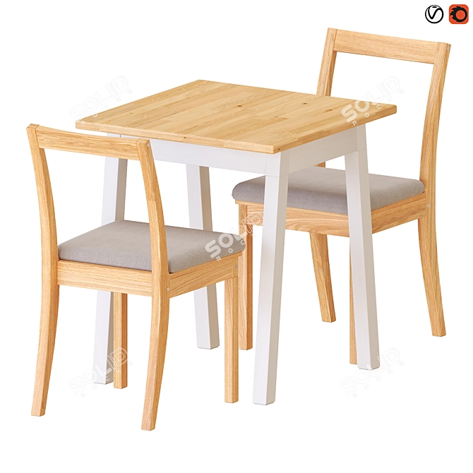 PINNTORP 2-Piece Table Set 3D model image 1