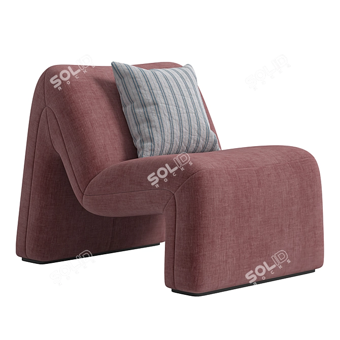 Sleek Baymax Lounge Chair Design 3D model image 3