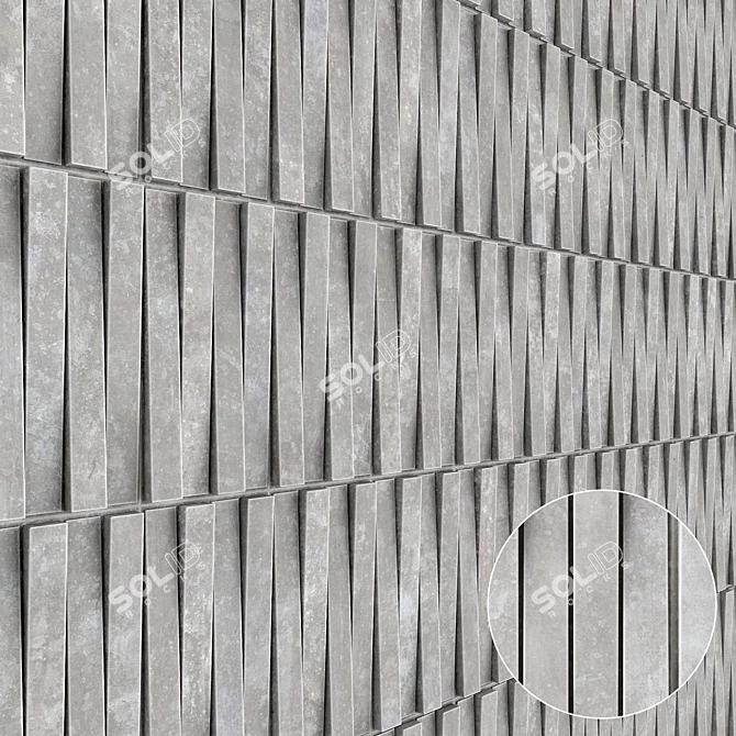 Modern Polygon Tile with Textures 3D model image 1