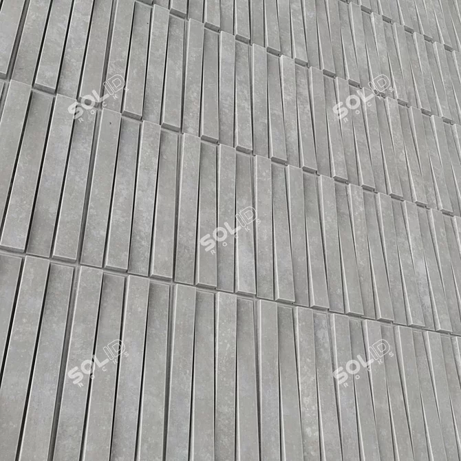 Modern Polygon Tile with Textures 3D model image 2