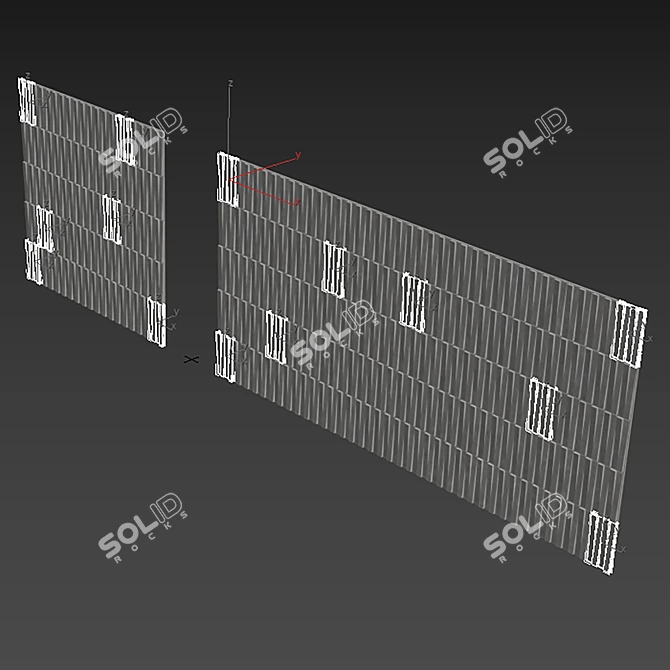 Modern Polygon Tile with Textures 3D model image 5