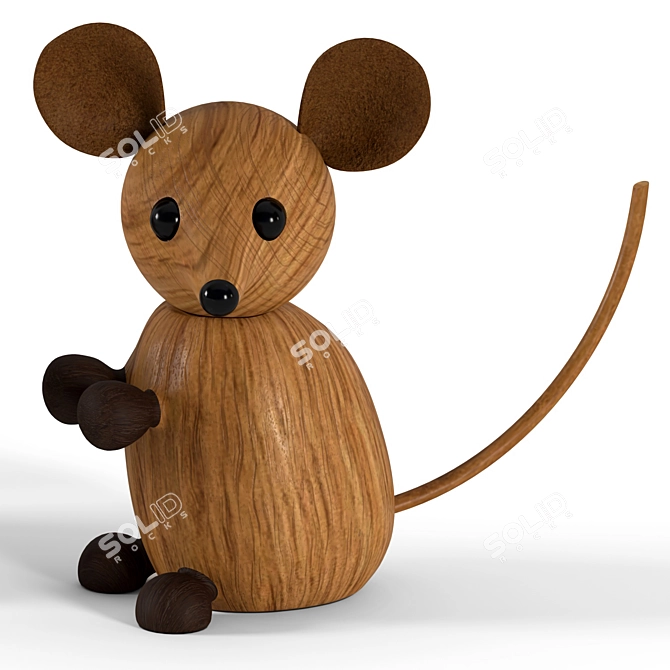 Decorative Mouse Figures Set 3D model image 2