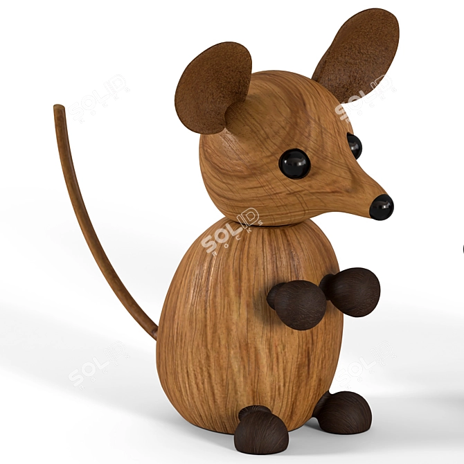 Decorative Mouse Figures Set 3D model image 3