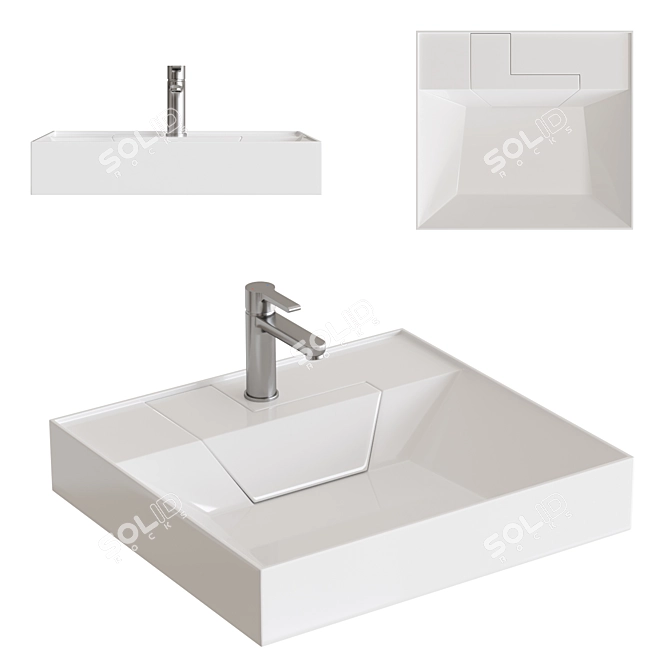 STWORKI Dublin 55cm Washbasin 3D model image 1