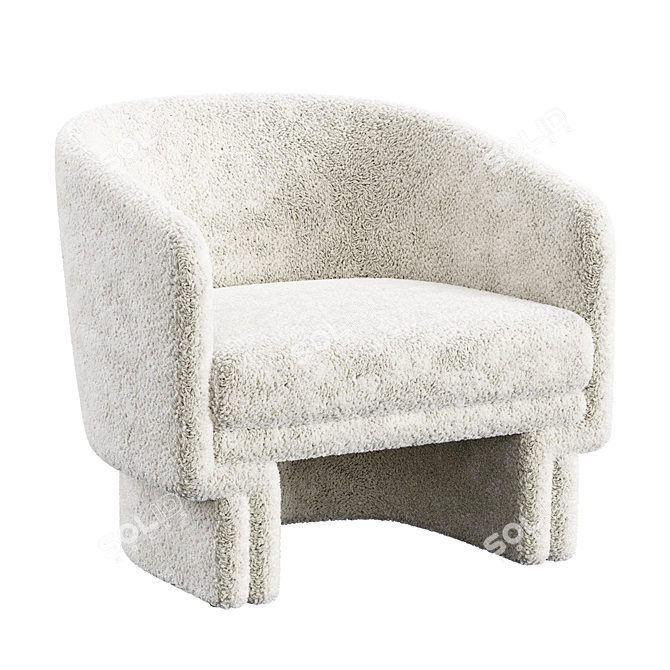 Coastal Comfort Lounge Chair 3D model image 1