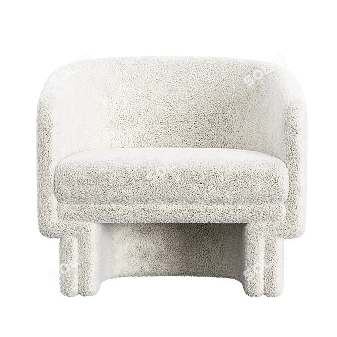 Coastal Comfort Lounge Chair 3D model image 2