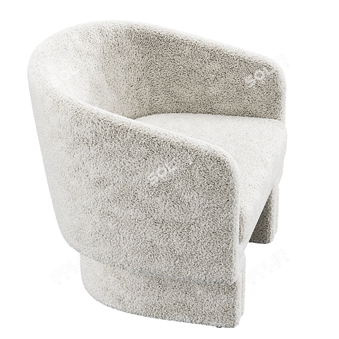 Coastal Comfort Lounge Chair 3D model image 3