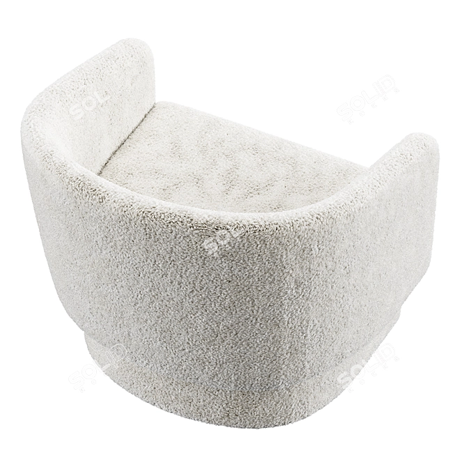 Coastal Comfort Lounge Chair 3D model image 4