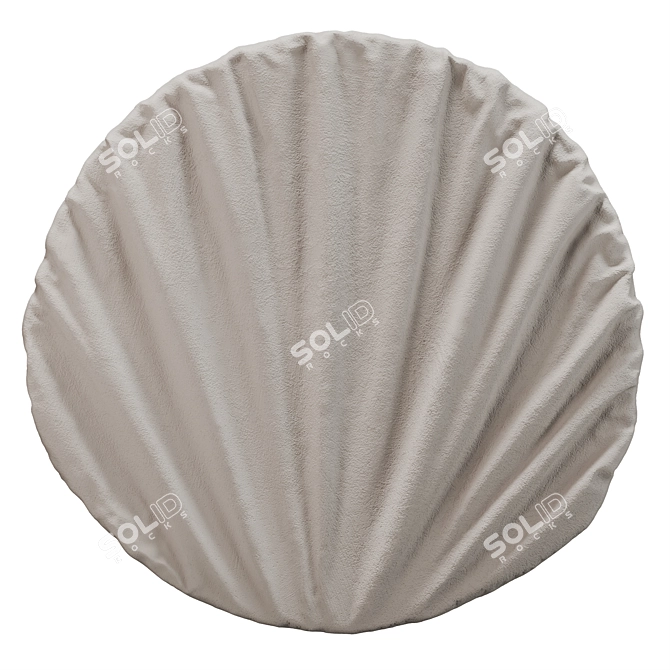 Round Wall Drapery Panel 3D model image 4