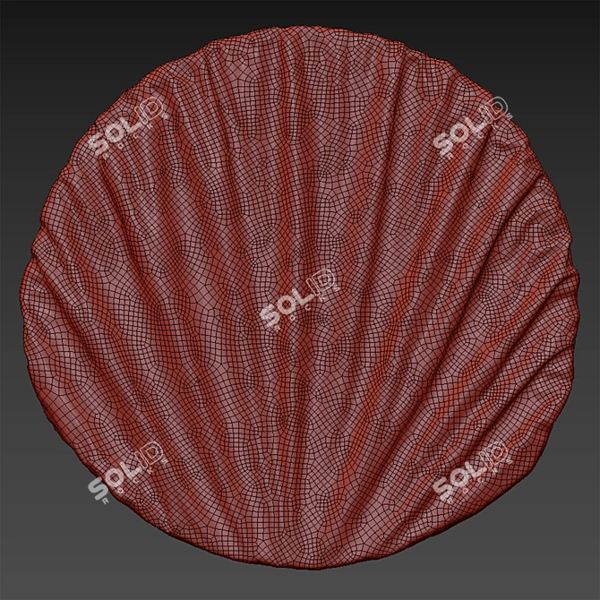 Round Wall Drapery Panel 3D model image 5