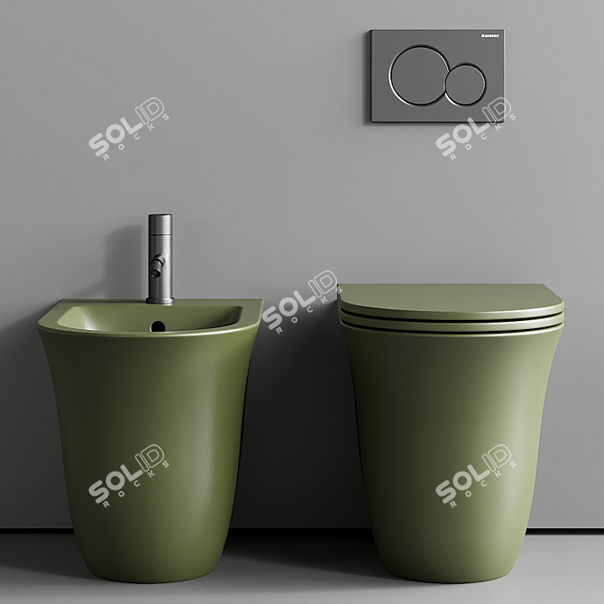  Flut Ceramic WC & Bidet 3D model image 2